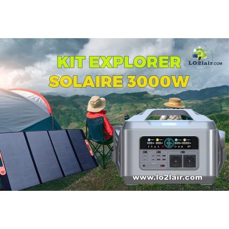 Kit batterie portable Explorer 3000W et panneau solaire 200W