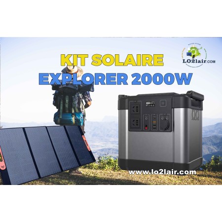 Kit batterie portable Explorer 2000W et panneau solaire 200W